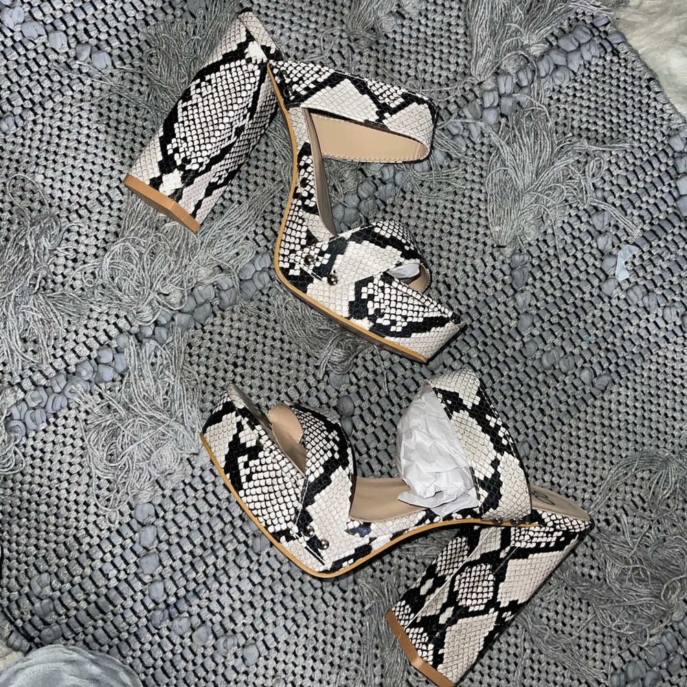 Snake Print Fashion Nova Heels